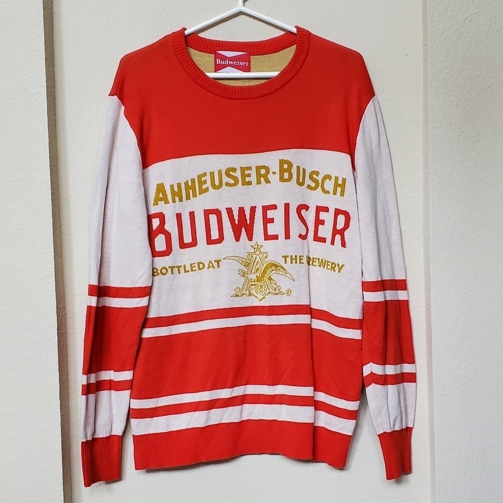 Budweiser Ugly Christmas Sweater.   Size L